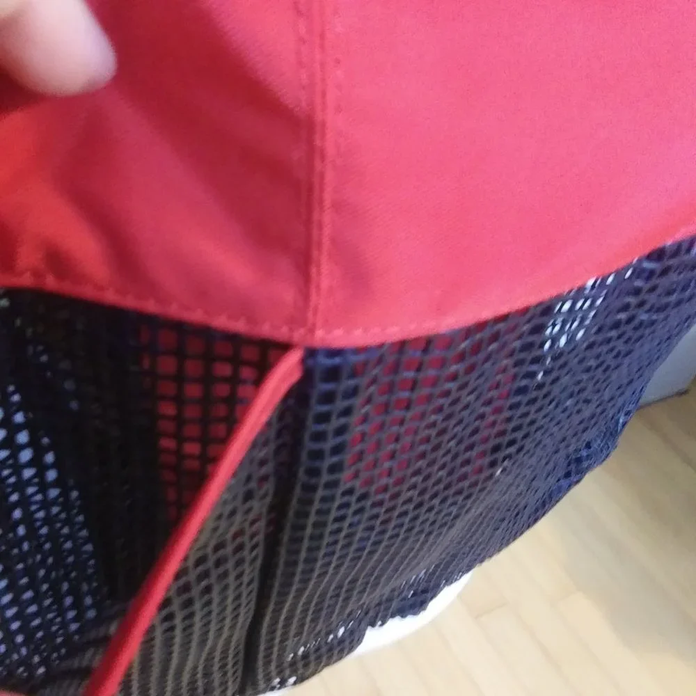 NWOT Lands End Kids rich red mesh beach bag